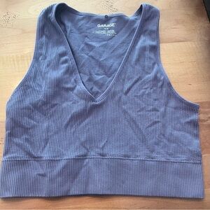 Garage Purple-Grey Ribbed Tank Top